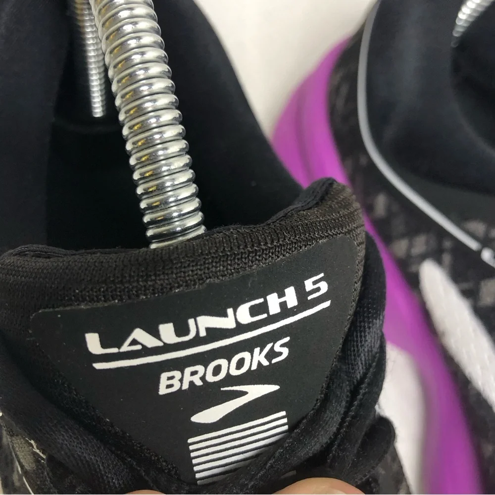 Brooks Sneakers Launch 5 Womens Size 9 Running Shoes Black Purple 1202661B090